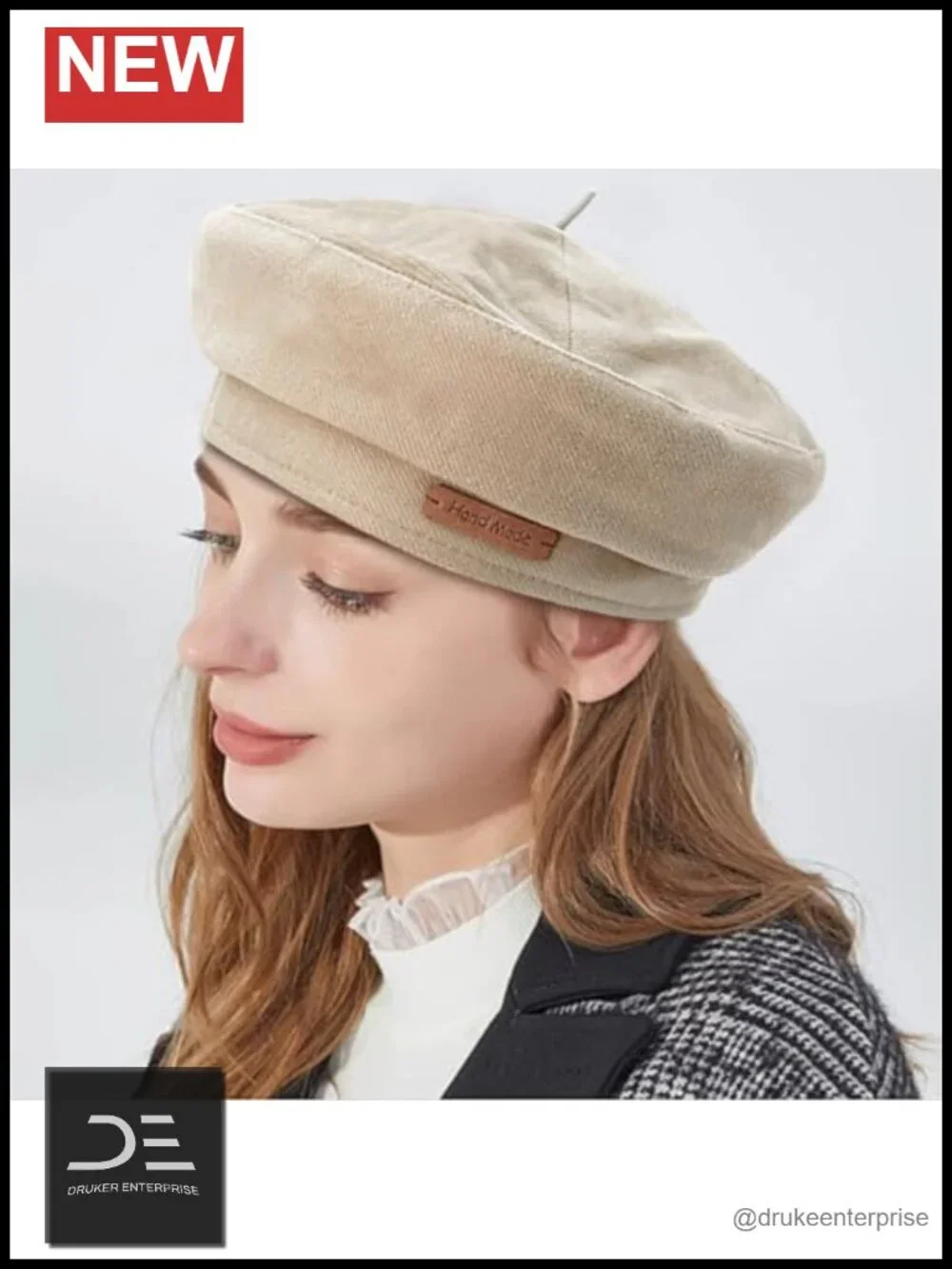 Polyester Beret Hat Women Classic French Style Artist Beret